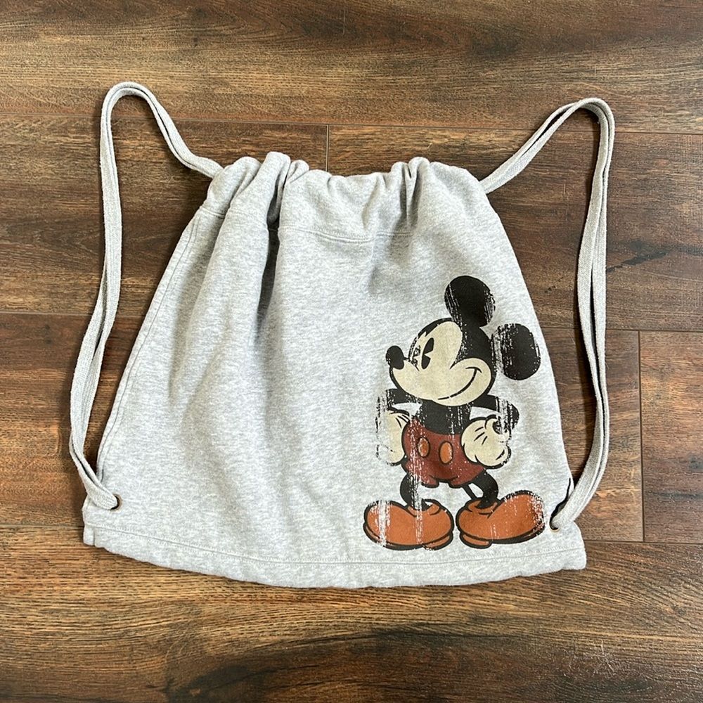 Walt Disney World Disneyland Drawstring Backpack Vintage look Mickey Mouse
